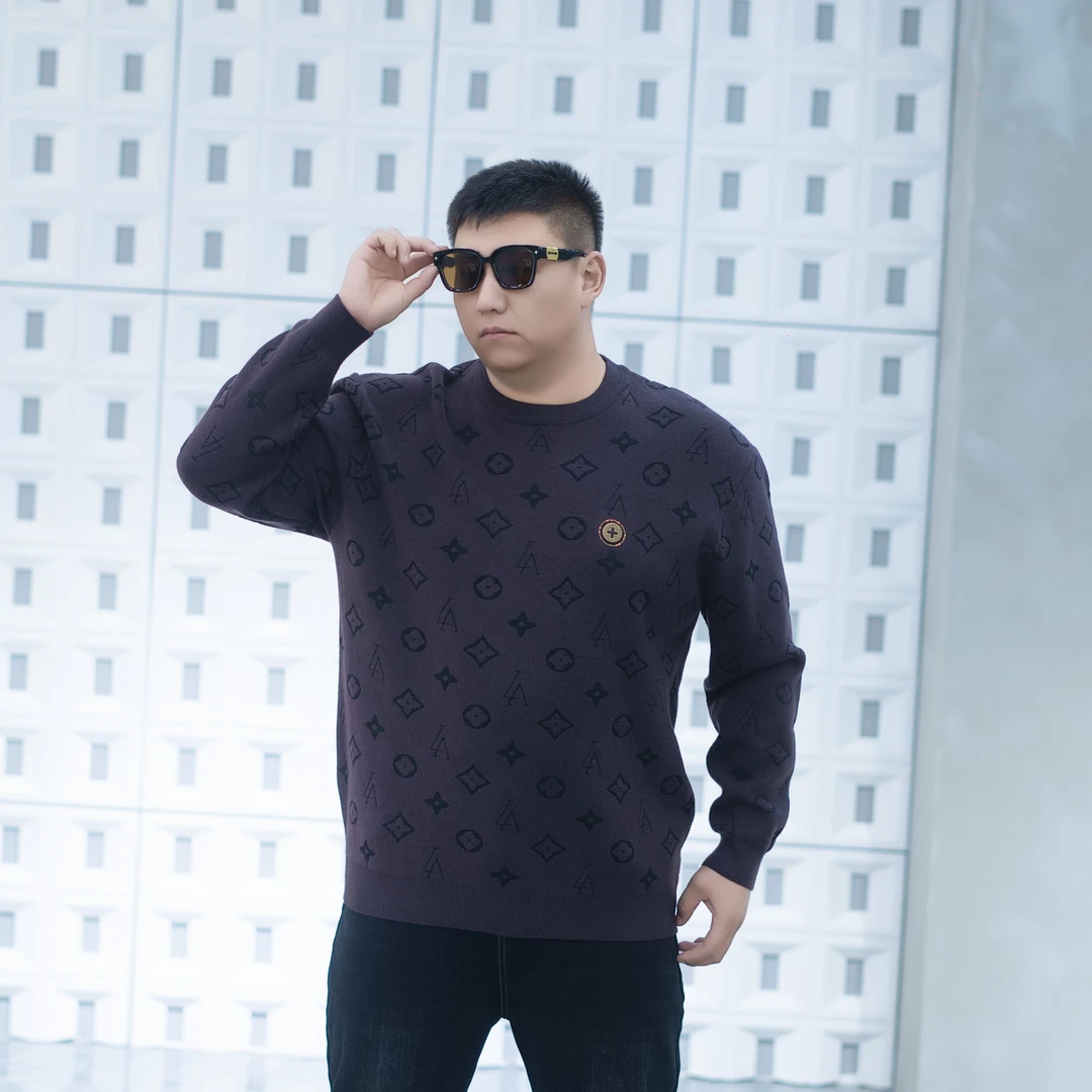 大码男装冬季加厚针织毛衣8248