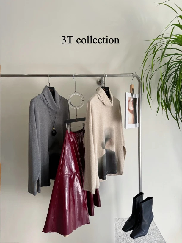 YOUWEI有尾女装  复古亮面皮百褶伞裙