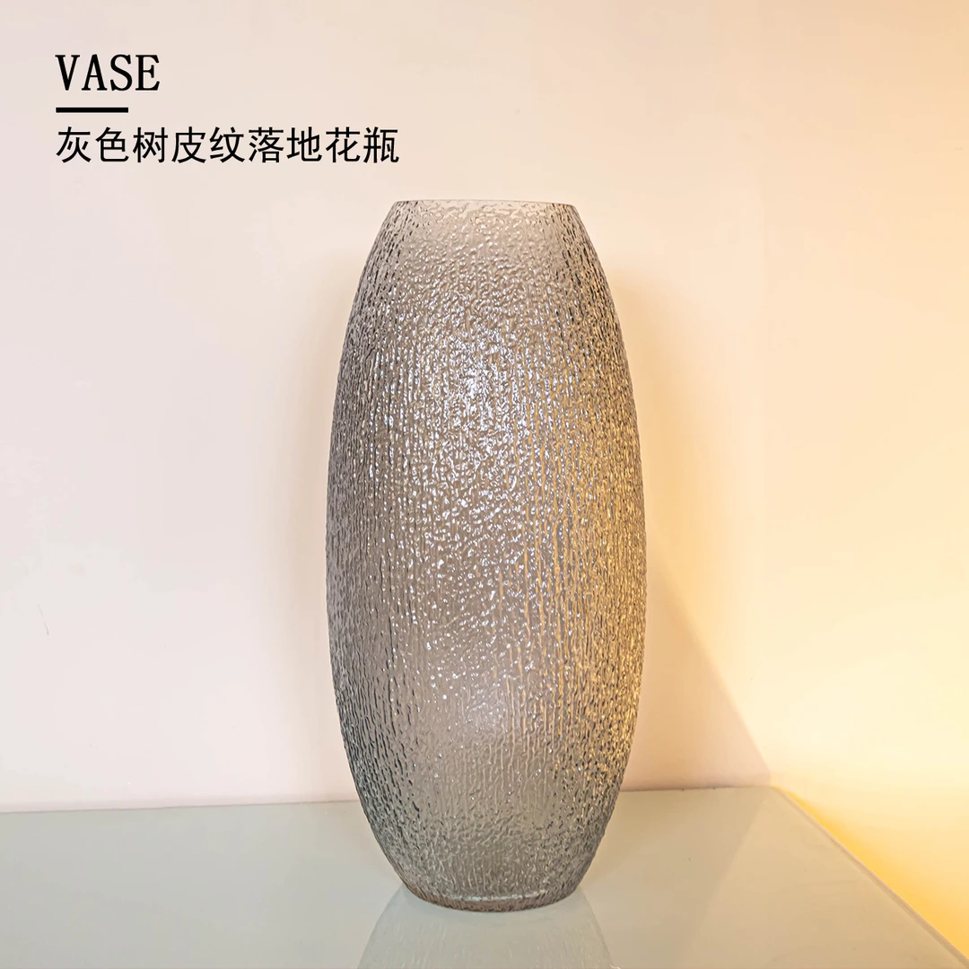 [色彩] 欧式轻奢银灰色菩提花瓶桌面简约花卉装饰品时尚花器F555