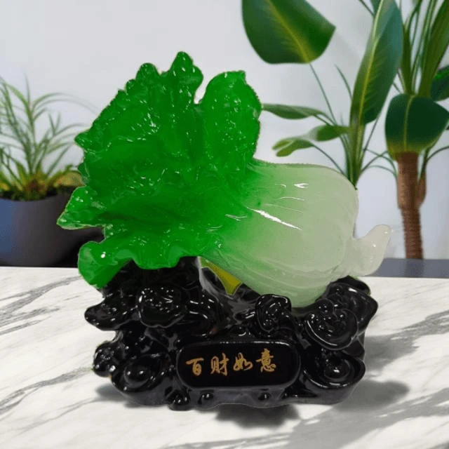 百财如意白菜新中式博古架书房玄关创意手工客厅装饰品摆件K699