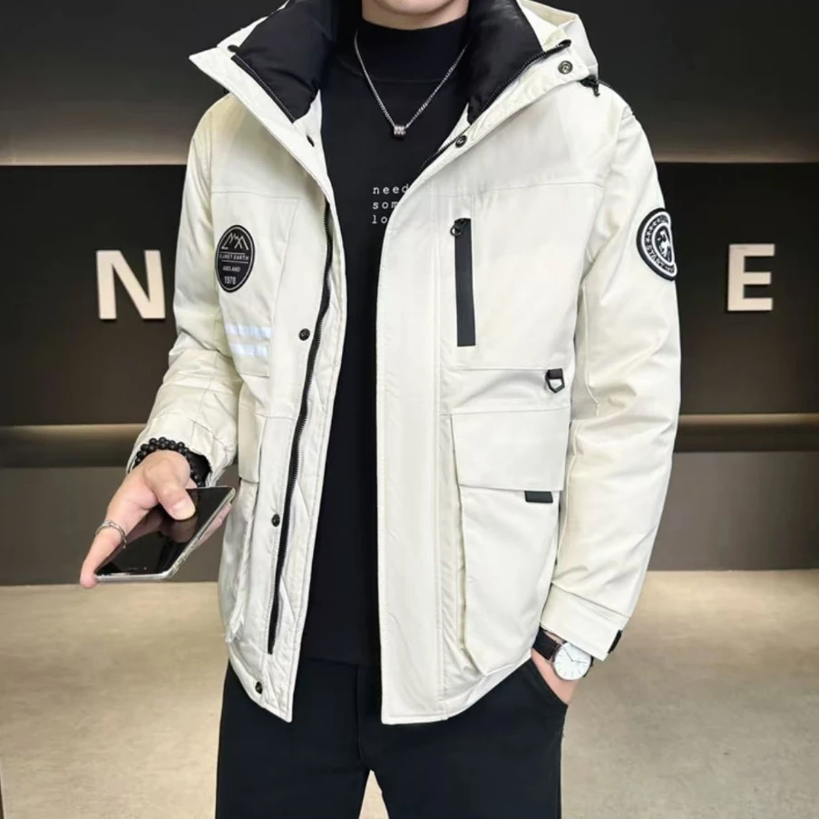 羽 2024冬季滑雪保暖男士潮流帅气短款百搭时尚休闲外套073