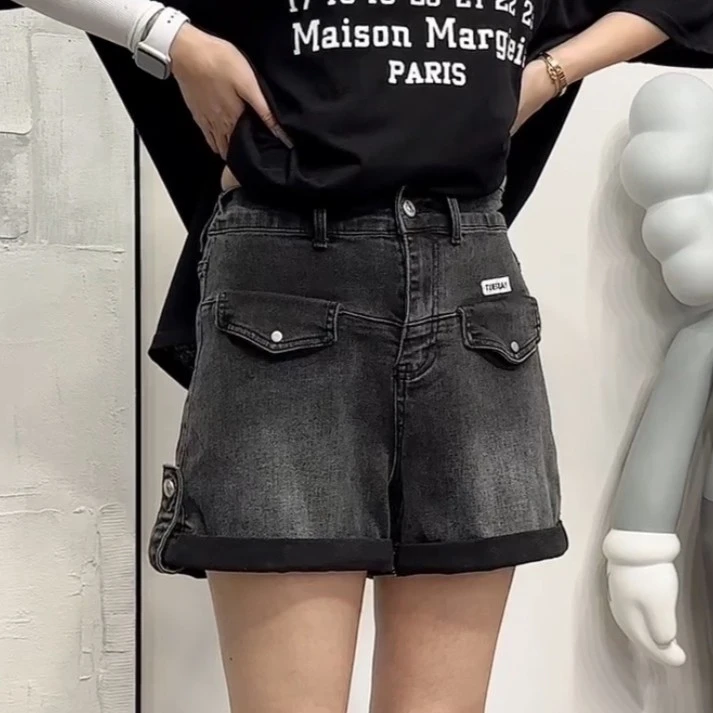 南南大版 高定款水洗牛仔短裤宽松大码休闲百搭时尚气质692076