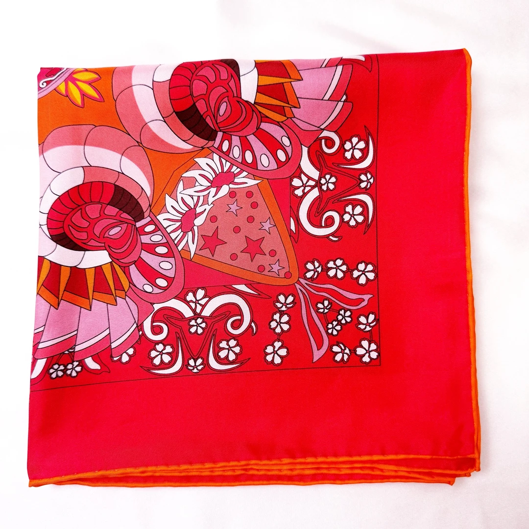 【罗锦绣】真丝丝巾十二星座之白羊座♈️男士白色时尚百搭女士红色