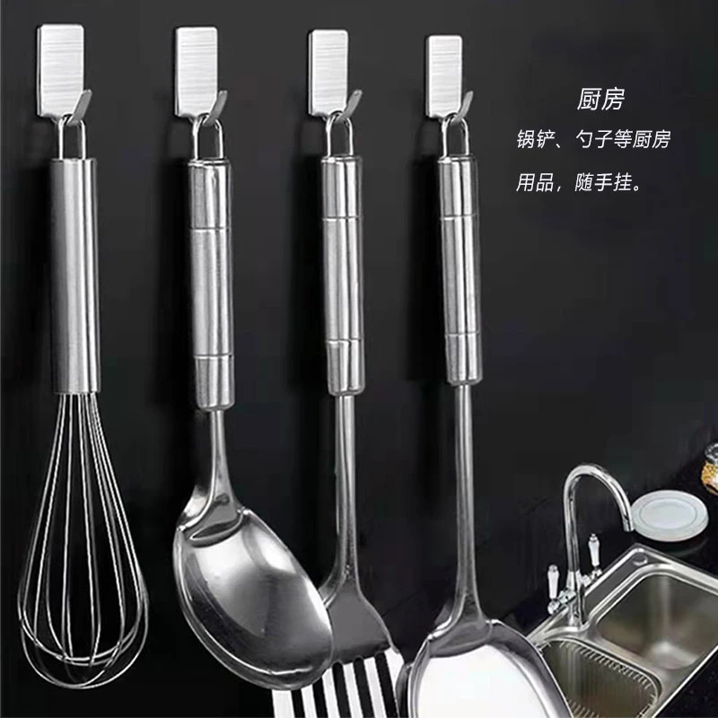 小粘钩无痕透明小清新金属不锈钢挂钩墙壁黏贴钩佰利旺免打孔学生