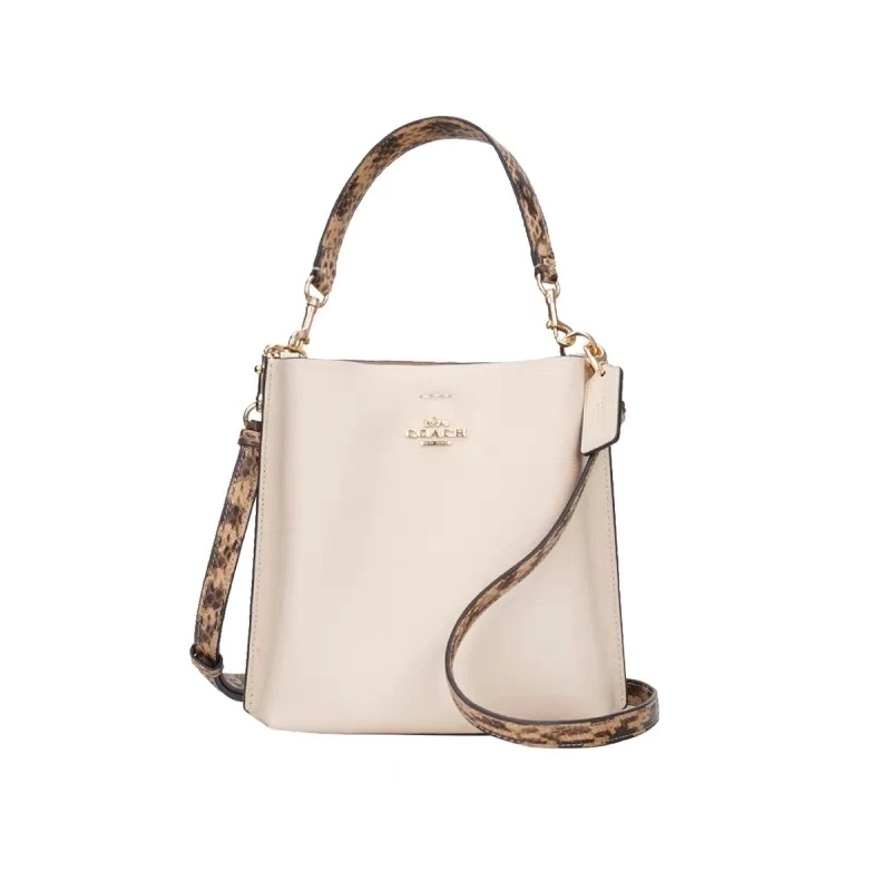 20*10*22COACH蔻驰蛇纹Mollie21水桶手提斜挎单肩牛皮托特包CB901