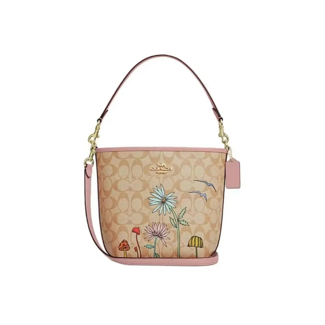 *11*17/COACH蔻驰女士新款City粉拼经典印花水桶手提包CU394