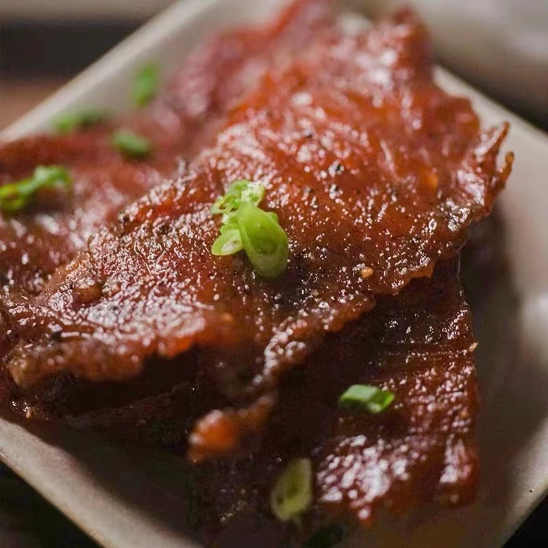 熟食风干肉晒制整切手工炭烤猪肉脯板筋肉扒潮汕猪肉零食