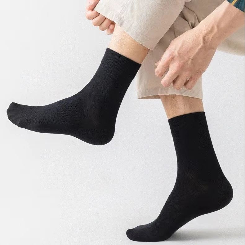 春季新品男士筒袜5A级专业抗菌亲肤除臭7天免洗吸汗透气