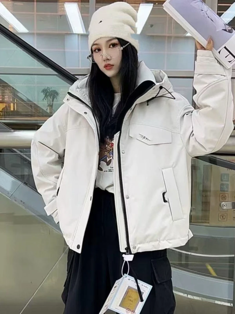 【牛哥严选】冬季短款连帽加厚宽松时尚百搭厚外套韩版保暖D81