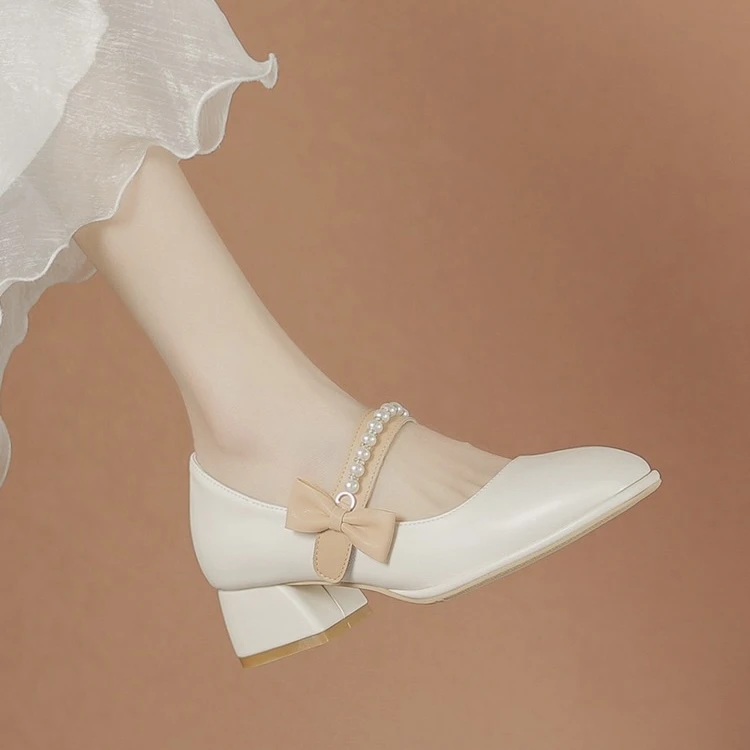 温柔仙女~25年新款配裙旗袍温柔小众皮鞋春秋单鞋法式玛丽珍女鞋