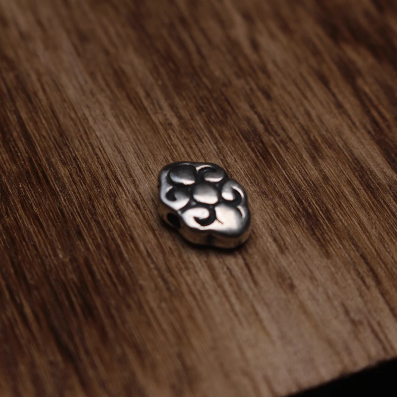 925银银制品 如意纹背云线束搭配星月菩提百香籽文玩配饰手串珠