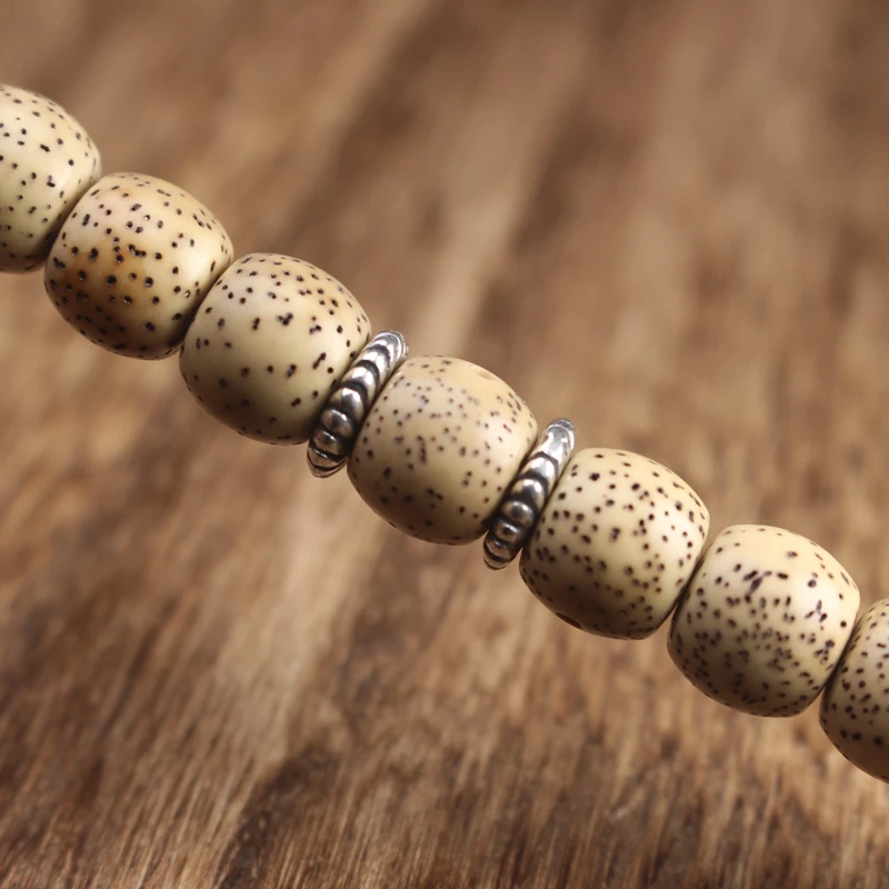 925银银制品 螺旋纹隔片垫片一对实心复古手工搭配百香籽文玩配饰