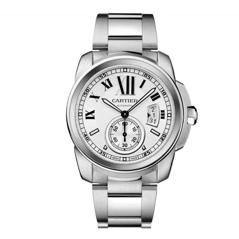 99新 Cartier/卡地亚 卡利博系列男表/42mm/精钢经典男士