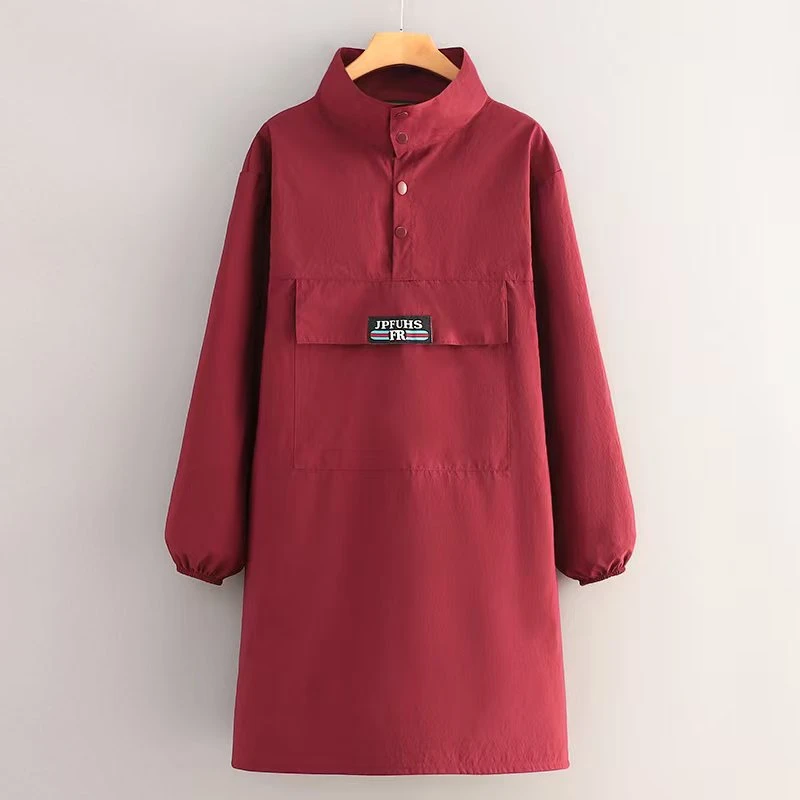 新款高领时尚罩衣外穿家用罩衣透气防泼水长袖围裙做饭厨房工作服