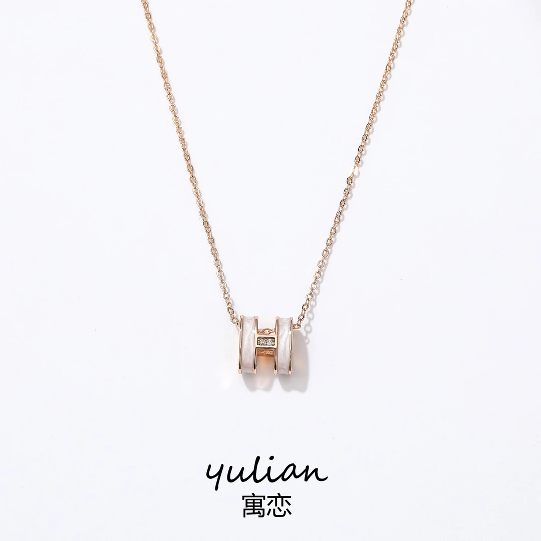 精工字母H项链轻奢时尚气质一YL-2005