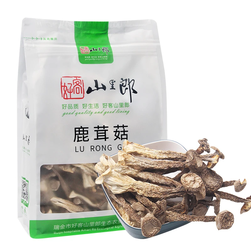 好客山里郎鹿茸菇200g新鲜营养晒干食用清香浓郁鲜美炖汤