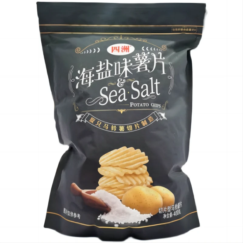 【超市甄选】海盐味薯片切片型马铃薯片土豆薯片营养量贩零食400g