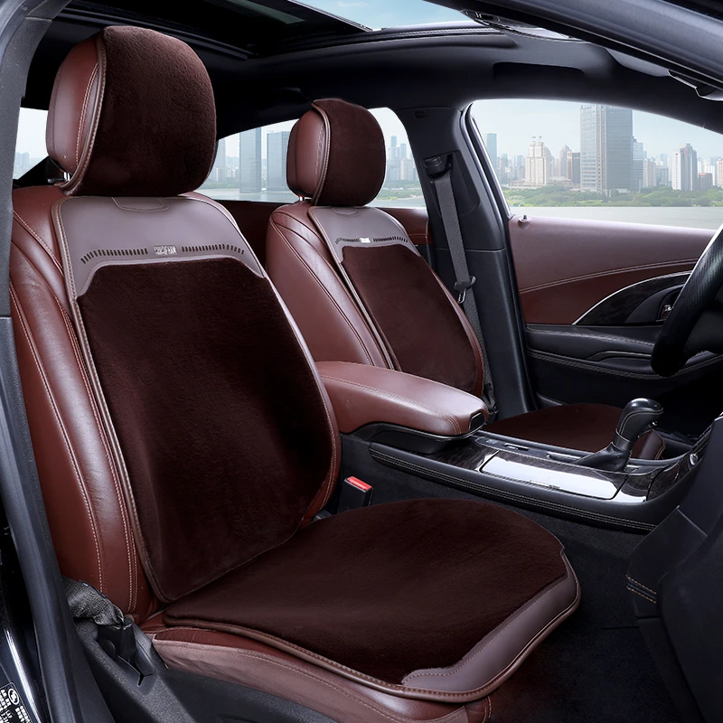 汽车坐垫短毛绒冬季保暖水貂绒半包单片通用座椅垫女神款车坐垫子