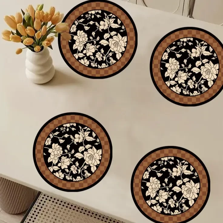 【拍一发四】水墨画复古风硅藻泥吸水隔热防滑杯垫碗垫多功能