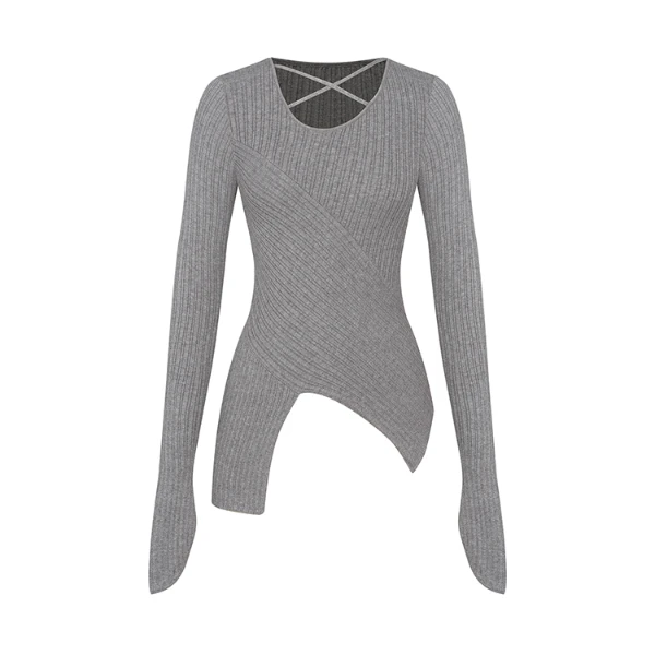 【入意】2024秋季新款复古小众设计感时尚长袖休闲打底针织衫女