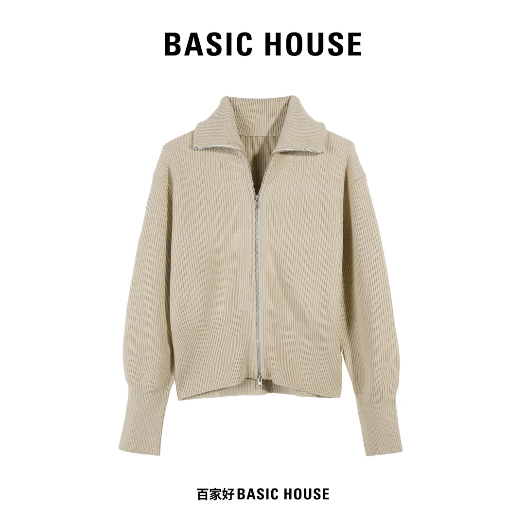 7292【赵老板专属】Basic House/百家好新款翻领慵懒感针织毛衣