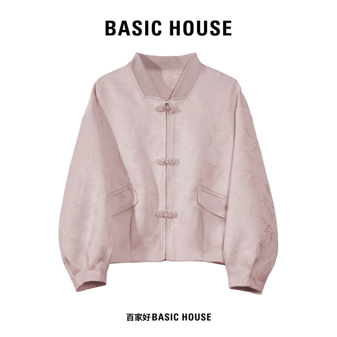Basic House/百家好2024年清设计师款棒球服上衣女外套XX