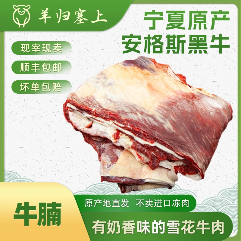 【牛腩】羊归塞上宁夏雪花牛肉安格斯黑牛炖煮肥瘦相间鲜肉