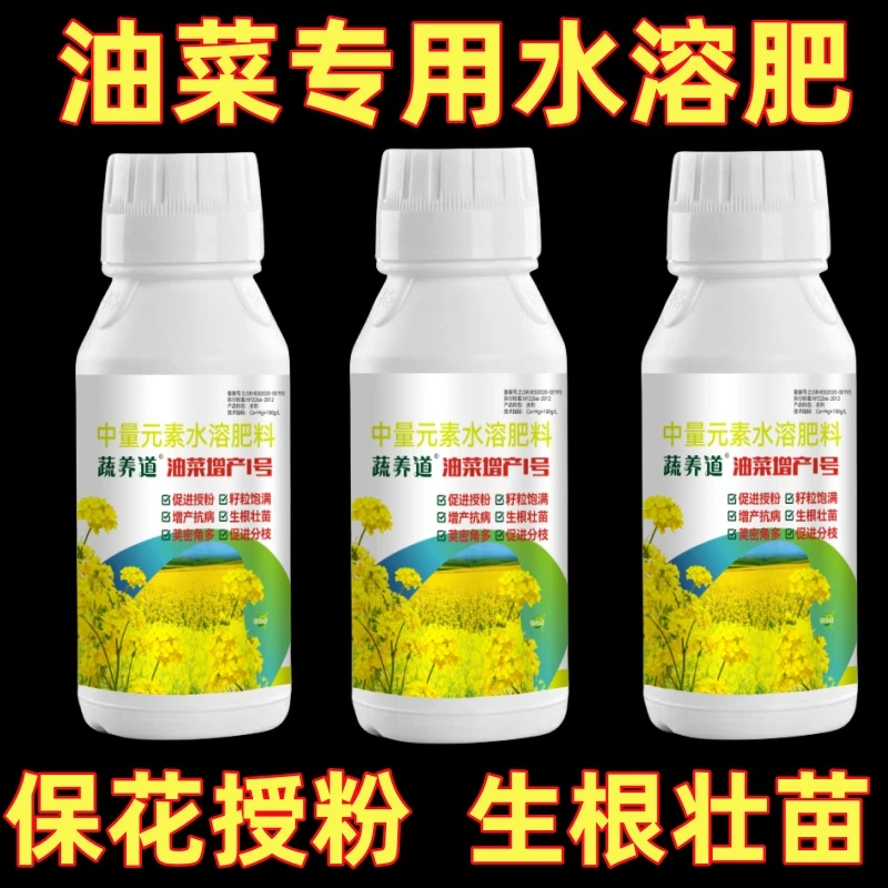 蔬养道油菜丰产粒粒饱提高出油率促花授粉抗倒伏籽粒饱满油菜专用