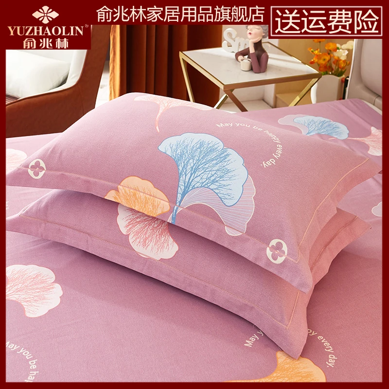 纯棉枕套100全棉枕头套一对装家用成人枕芯套枕头皮枕大号48x74cm