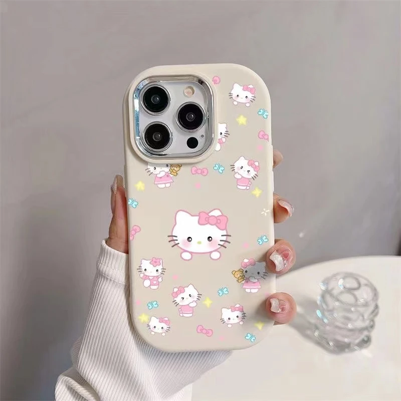 凯蒂猫苹果15/14PROmax可爱xs/xr电镀肤感13/11全包iPhone11卡通7