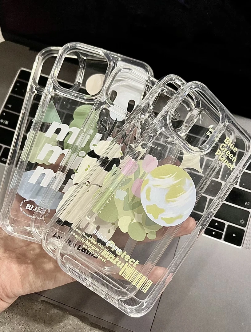 冷淡风郁金香iPhone14/15Promax高透xr手机壳13苹果12/11简约小众