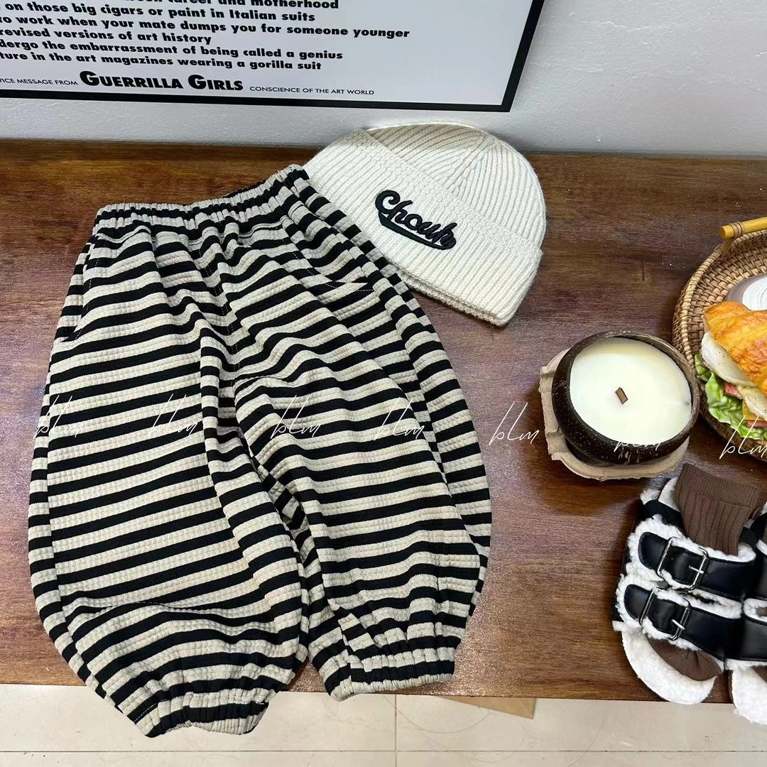 【菠萝米】秋款韩版休闲款条纹儿童裤子 A099