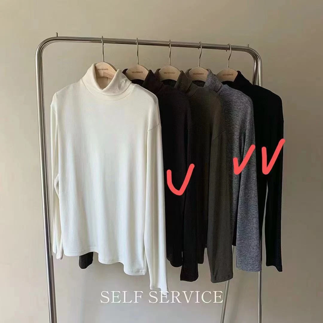 东大门s家刺绣高领打底衫