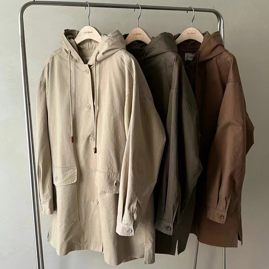 东大门se连帽百搭休闲风衣