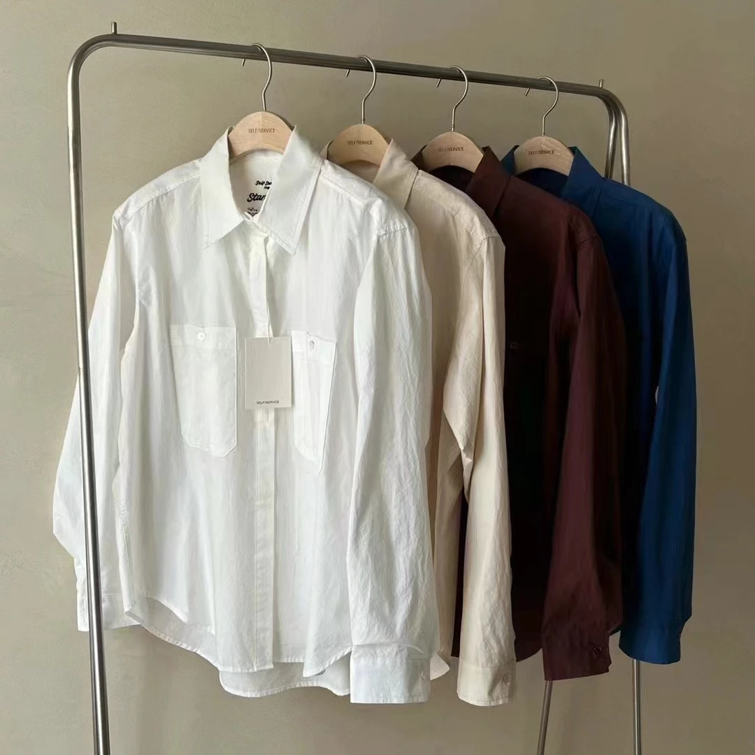 东大门s内里刺绣款净版衬衫