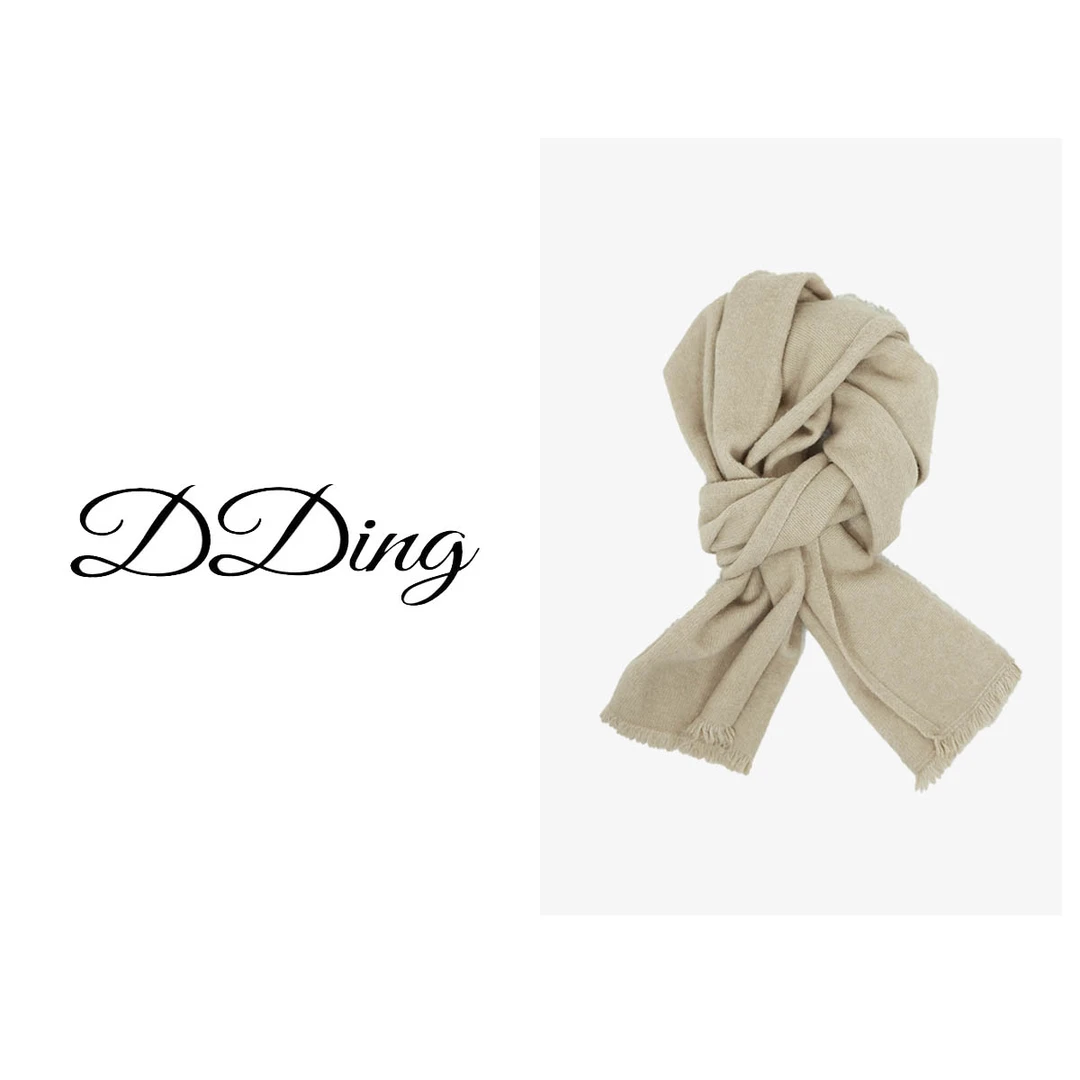 【DDing】''暖冬''繁花绒针织围巾女士简约秋冬保暖围脖