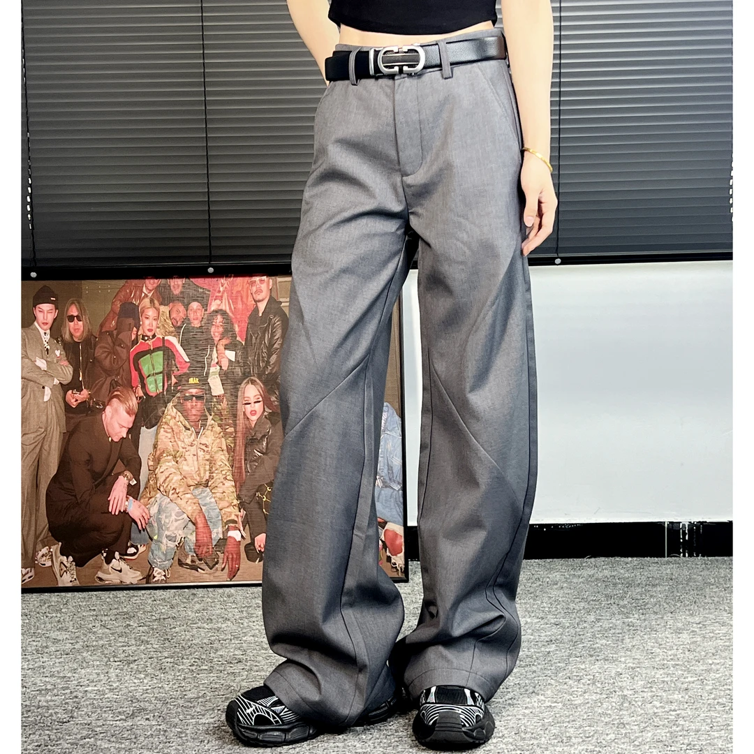 【DBW】高腰西装裤男女夏季2024新款高级感阔腿裤宽松显瘦休闲长裤