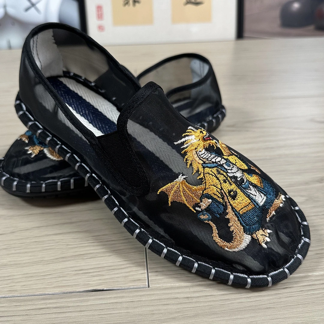 十二生肖网鞋老北京布鞋男网面透气懒人鞋不臭脚牛筋底百搭社会鞋