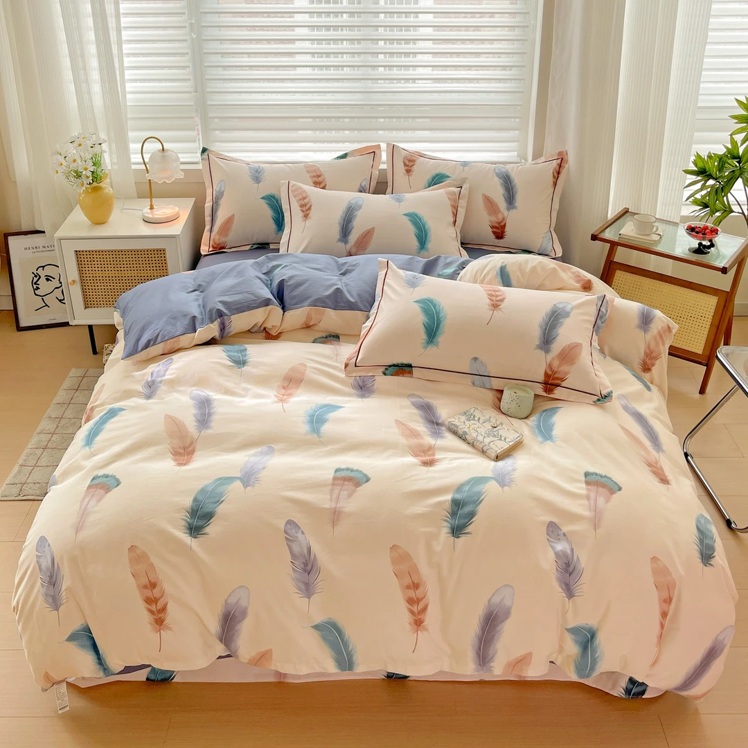 【羽林】全棉纯棉羽林铂金棉四件套学生宿舍被套活性印染斜纹三件套