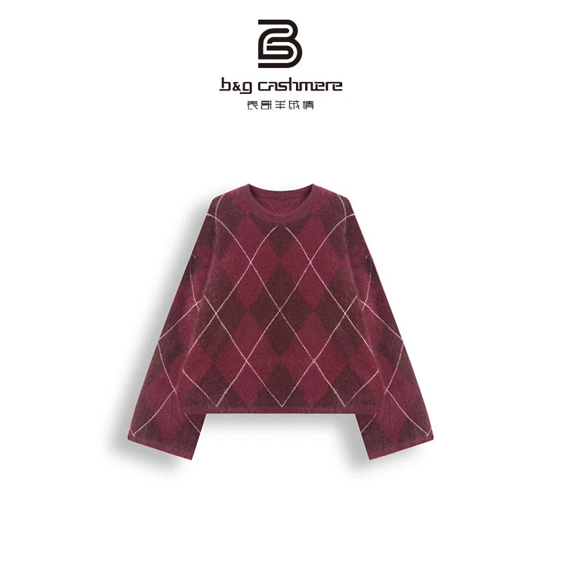 LI`NIULADY/历妞女人【相思】时尚圆领设计拉绒套头衫-003443