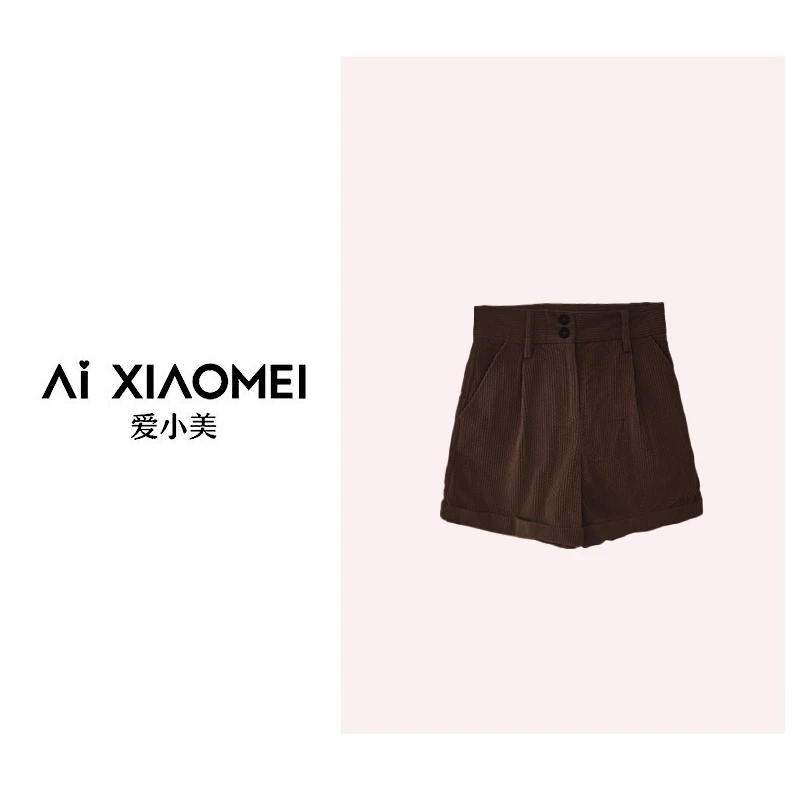 Aixiaomei/爱小美100棉灯芯绒休闲中裤KZ-702