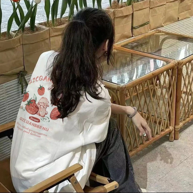 【纯棉】男女同款印花短袖T恤男女夏季简约百搭上衣合集ins宽松休闲