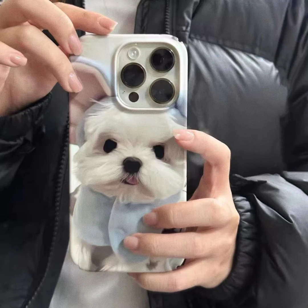 ins可爱卡通修狗菲林手机壳适用苹果华为OPPOvivo