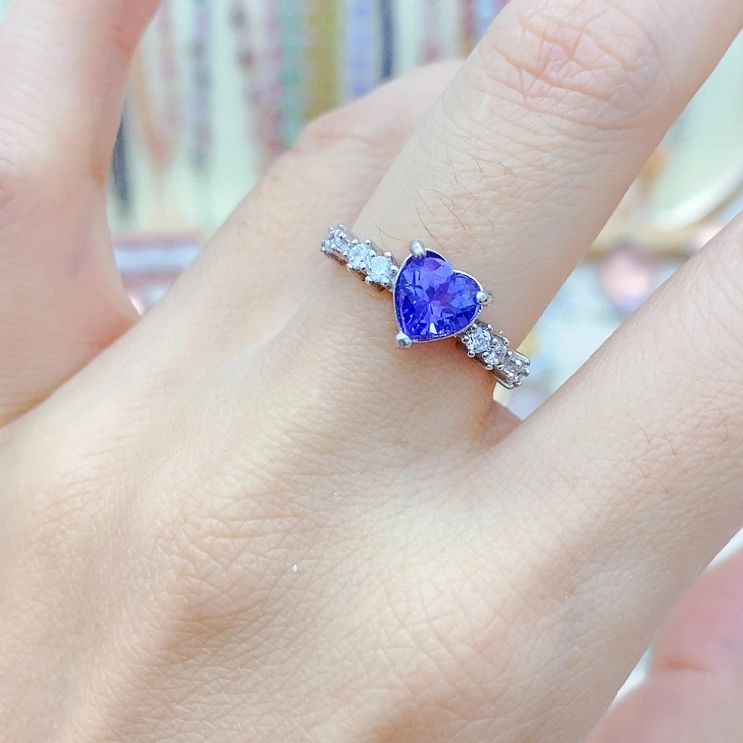 坦桑石戒指银S925镶嵌