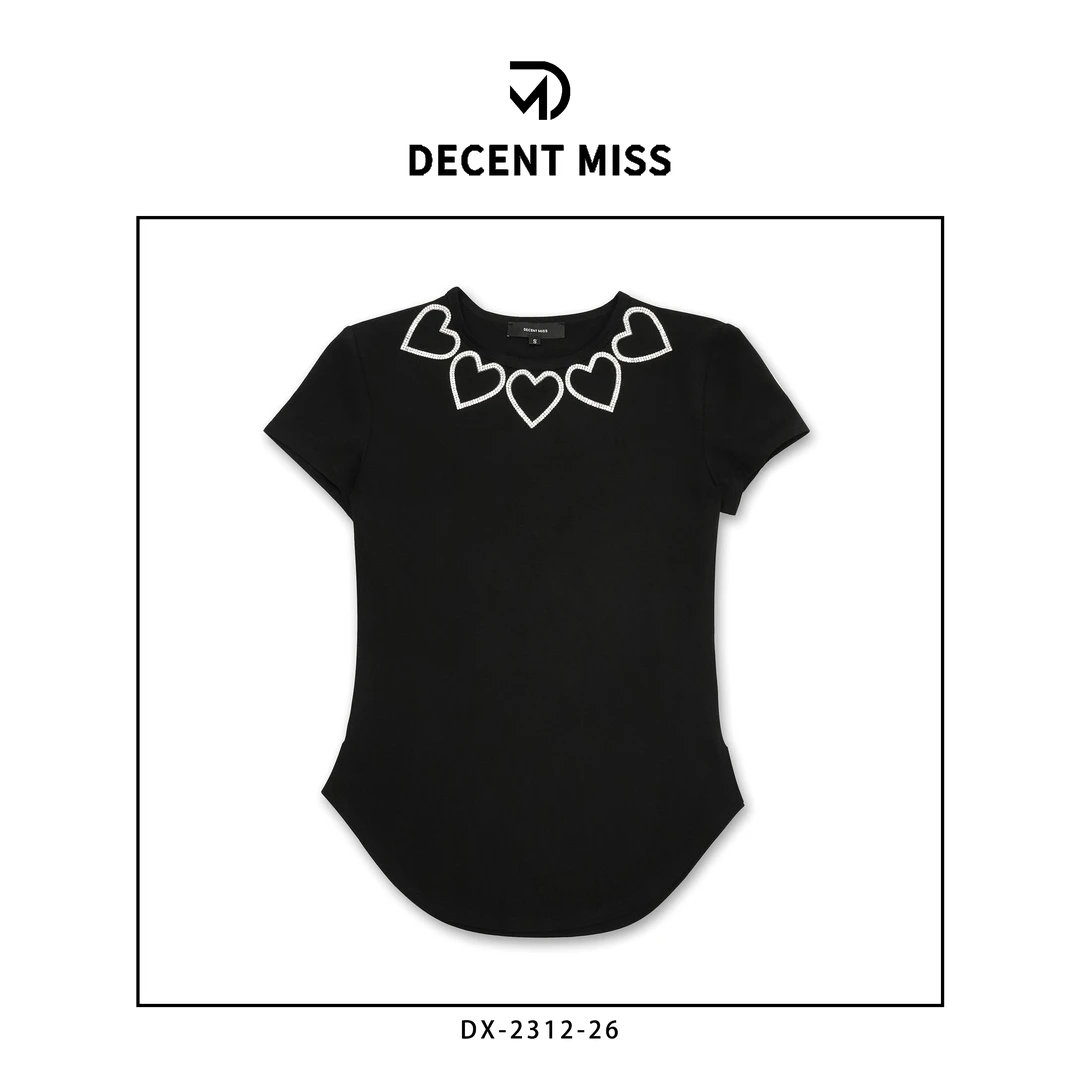 【原创设计】DECENT MISS夏季新款短袖T恤 圆领DX-2312-26