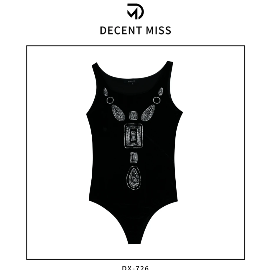 DECENT MISS 原创设计烫钻重工内搭DX-726