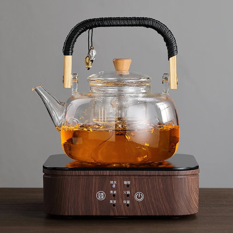 煮茶器套装蒸煮茶壶加热玻璃烧水壶家用陶壶茶具全自动小型电陶炉