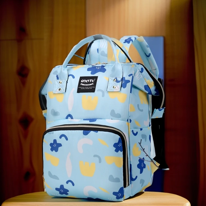 时尚妈咪包日本便携双肩包网红背包多功能宝宝包防泼水印花休闲包