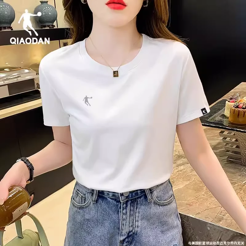 乔丹短袖t恤女士2025冬季新款宽松百搭休闲上衣小个子显瘦运动服