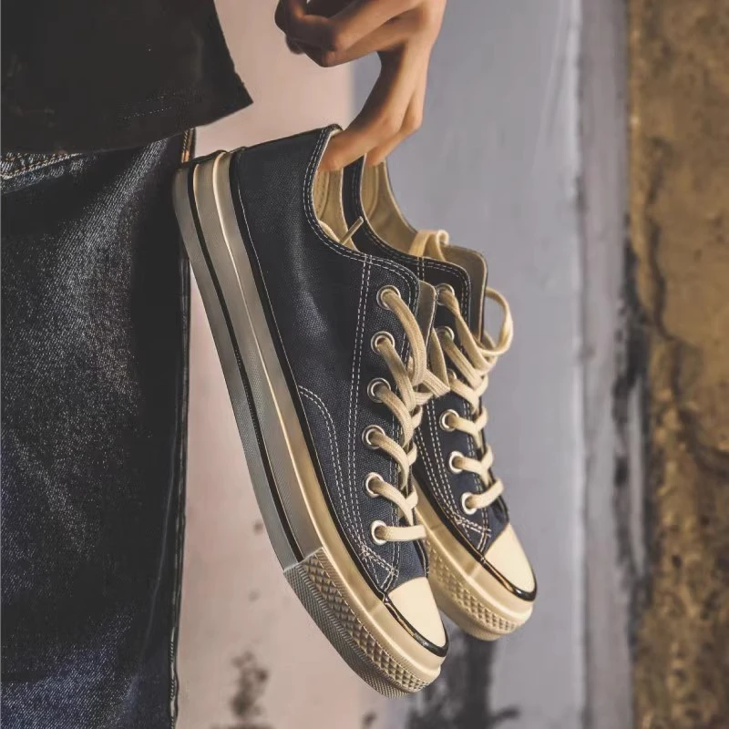 夏季高帮帆布鞋男2024年夏季新款男鞋子潮流时尚百搭潮鞋休闲板鞋